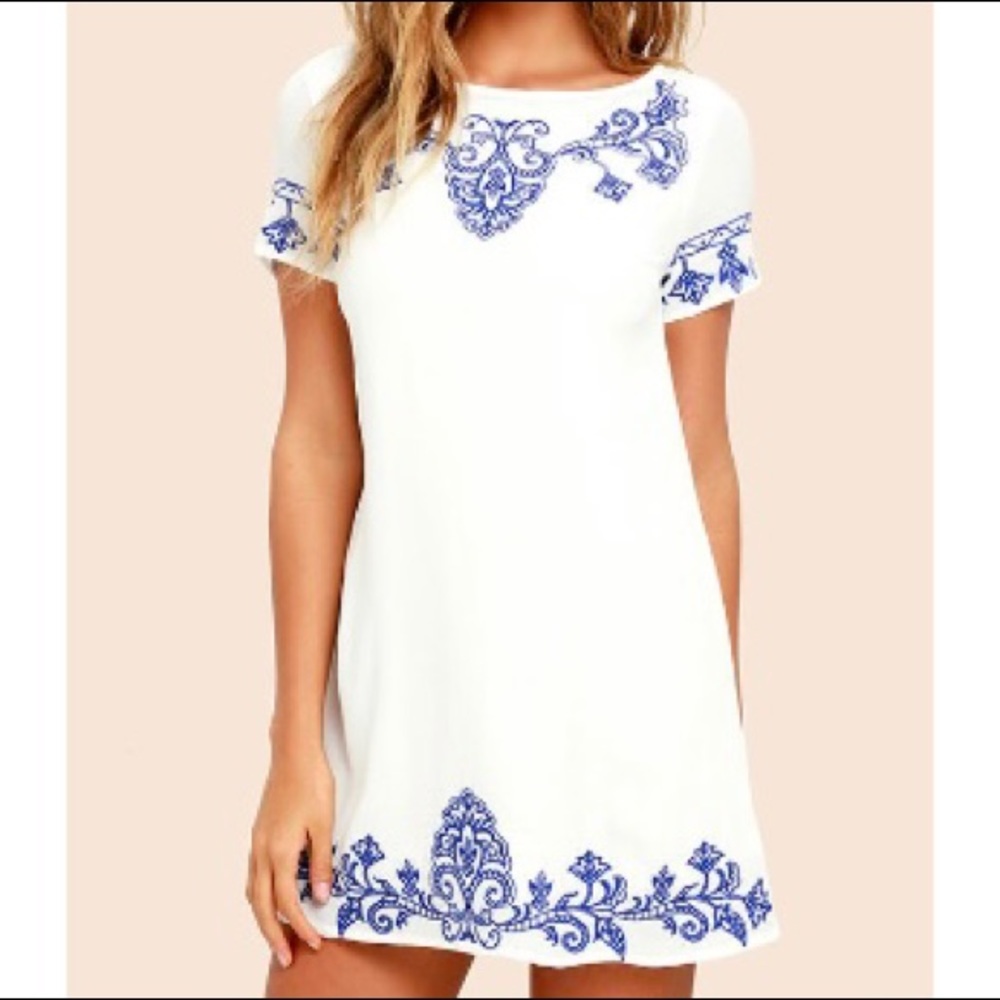 Lulus embroidered detail dress